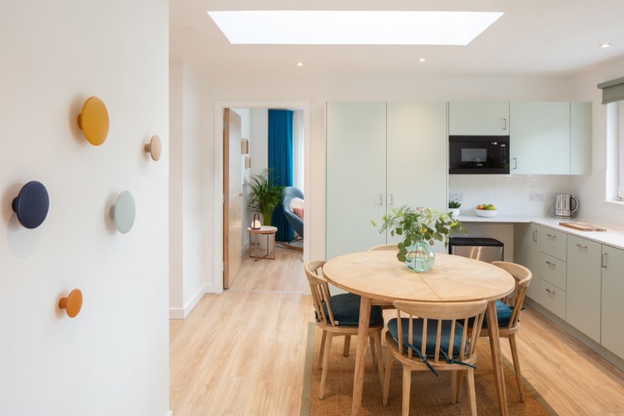 Image of the welcome kitchen at Bairns Hoose